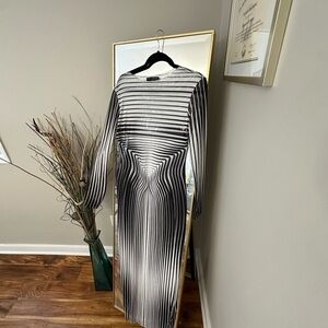 Striped Black and White Dress